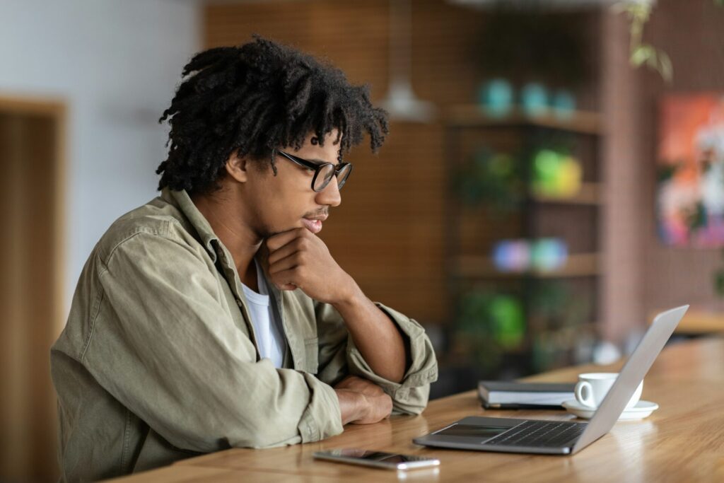 Young Black Male Entrepreneur Working With Laptop At Modern Coffeeshop all new media solutions - young black male entrepreneur working with laptop at modern coffeeshop 1024x683 - Home